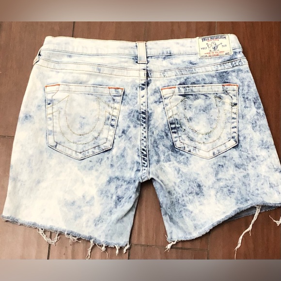 True Religion Light Blue Denim Shorts - Picture 6 of 8